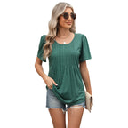 Sutton | Women's Casual Short-Sleeve Peplum Top