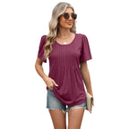 Sutton | Women's Casual Short-Sleeve Peplum Top