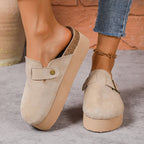 Sutton | Women's Cozy Platform Clogs with Buckle Detail