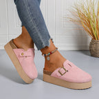 Sutton | Women's Cozy Platform Clogs with Buckle Detail