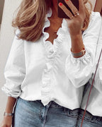 Sutton | Women's Ruffle Collar Tunic Blouse