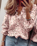 Sutton | Women's Ruffle Collar Tunic Blouse
