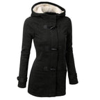 Sylvie - Women's Cozy Hooded Duffle Coat