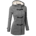 Sylvie - Women's Cozy Hooded Duffle Coat