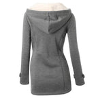 Sylvie - Women's Cozy Hooded Duffle Coat