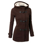 Sylvie - Women's Cozy Hooded Duffle Coat