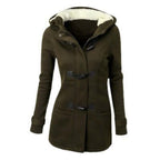 Sylvie - Women's Cozy Hooded Duffle Coat