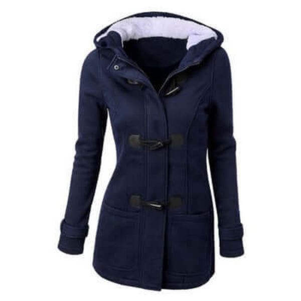 Sylvie - Women's Cozy Hooded Duffle Coat