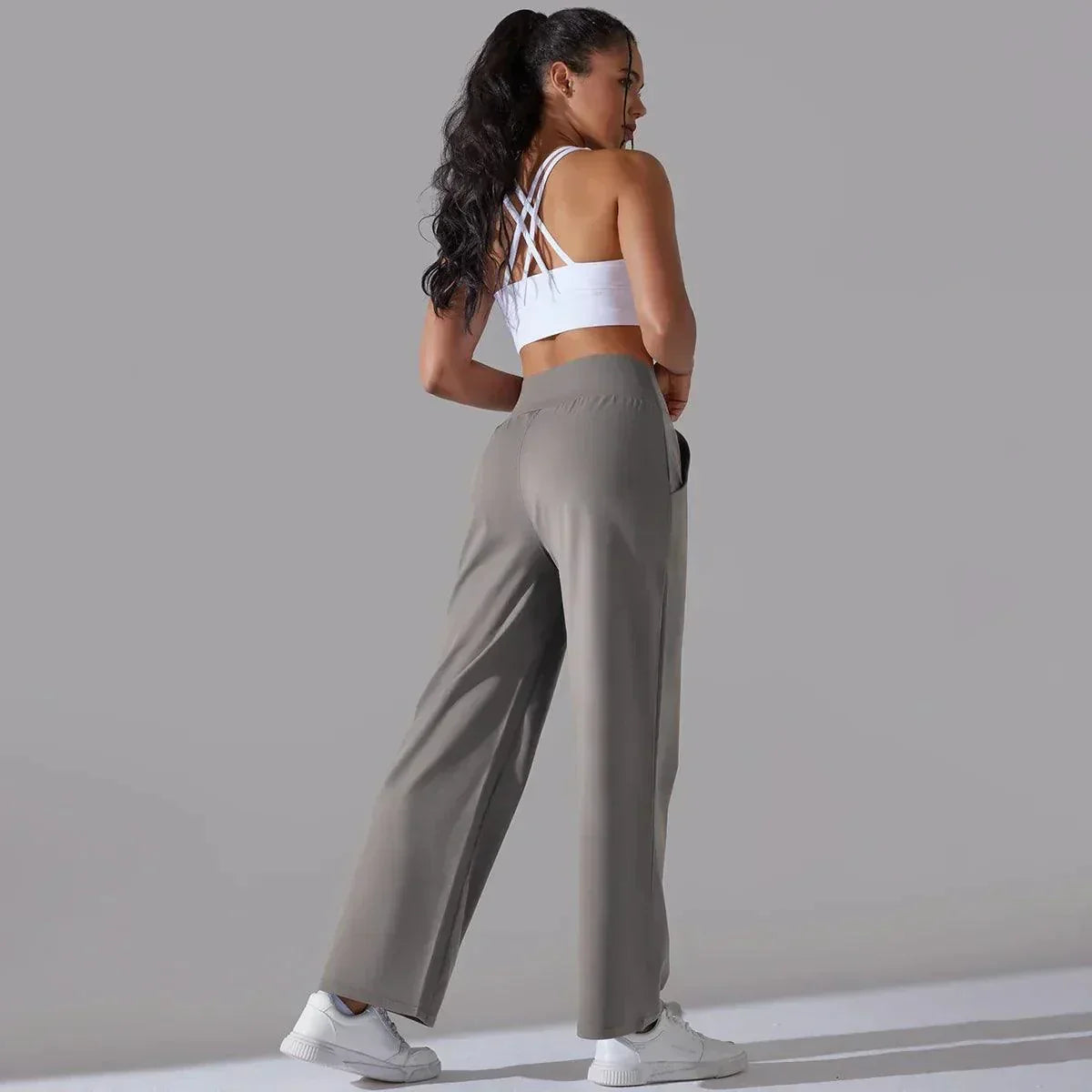 Sylvie - Women's High-Waisted Wide-Leg Sweatpants