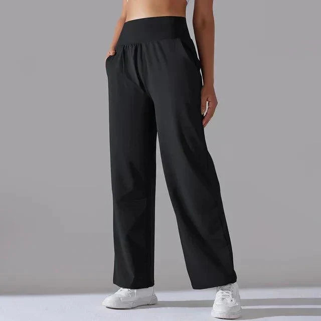 Sylvie - Women's High-Waisted Wide-Leg Sweatpants