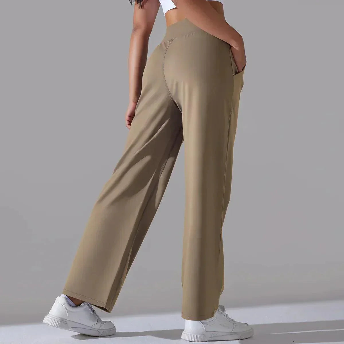 Sylvie - Women's High-Waisted Wide-Leg Sweatpants