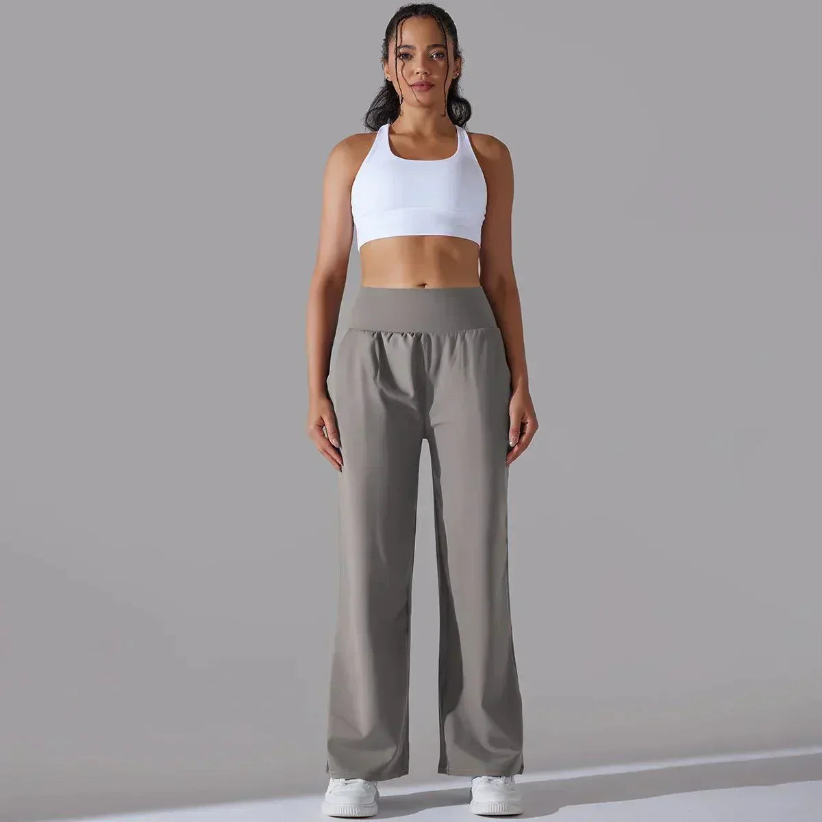 Sylvie - Women's High-Waisted Wide-Leg Sweatpants
