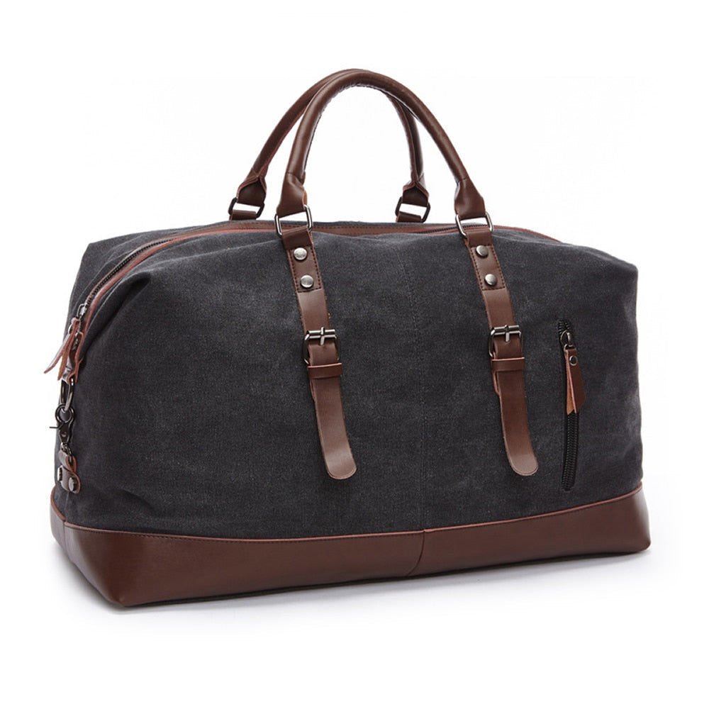 Tadhg - Men's Classic Duffle Bag with Faux Leather Accents