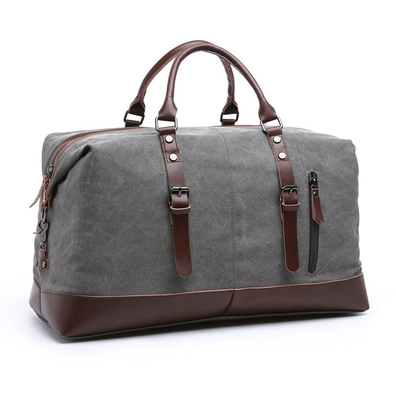 Tadhg - Men's Classic Duffle Bag with Faux Leather Accents