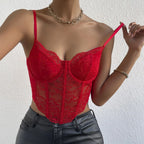Talia | Women's Lace Corset Top with Strappy Design