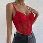 Talia | Women's Lace Corset Top with Strappy Design
