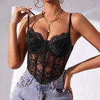 Talia | Women's Lace Corset Top with Strappy Design