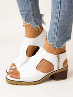 Talia | Women's Stylish Heeled Sandals with Side Zip