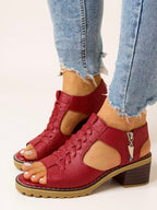 Talia | Women's Stylish Heeled Sandals with Side Zip