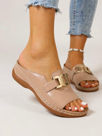 Tamsin | Women's Slip-On Sandals with Buckle Detail