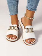Tamsin | Women's Slip-On Sandals with Buckle Detail
