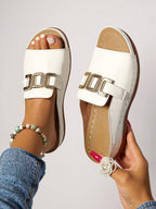 Tamsin | Women's Slip-On Sandals with Buckle Detail
