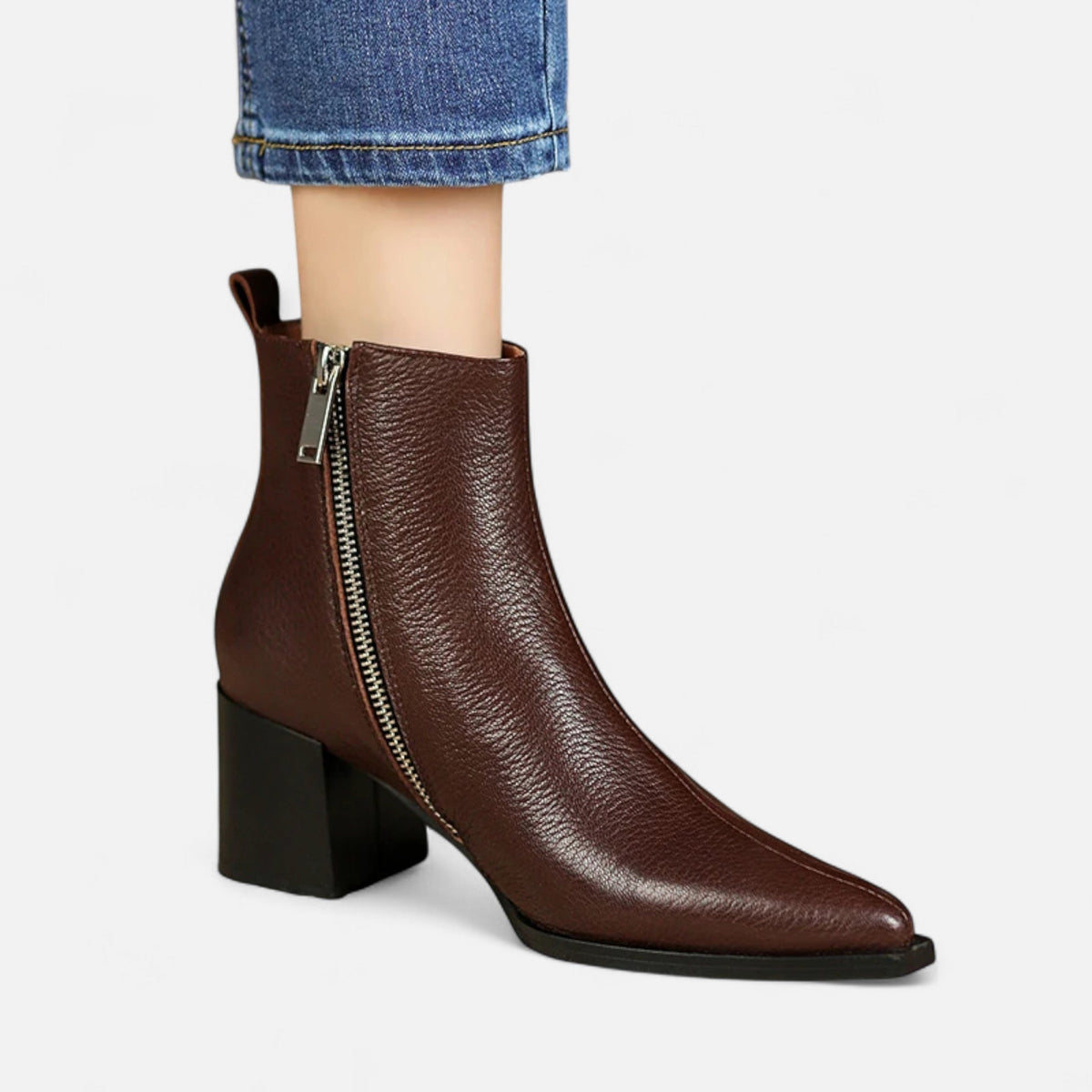 Thalia - Women's Chic Faux Leather Chelsea Ankle Boots