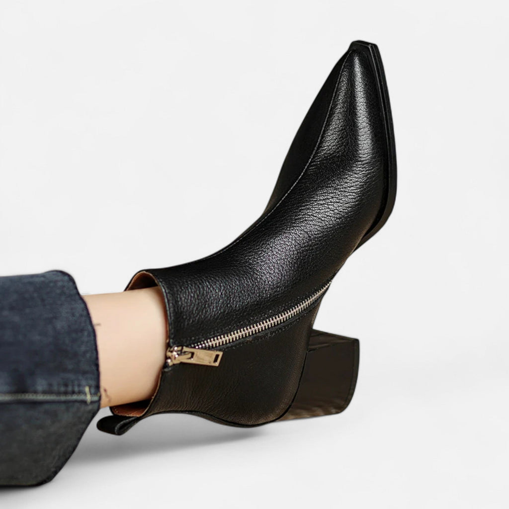 Thalia - Women's Chic Faux Leather Chelsea Ankle Boots