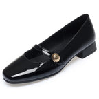 Thea | Women's Classic Patent Mary Janes with Clasp Detail