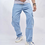 Theo - Men's Relaxed Fit Cargo Jeans