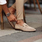 Graham - Men's Classic Faux Suede Loafers with Buckle Detail