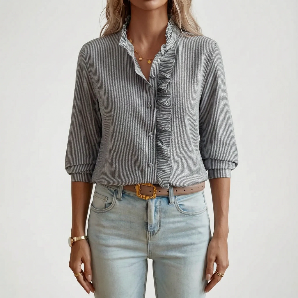 Valoria - Long Sleeve Button-Up Shirt