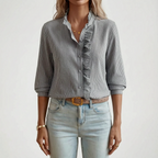 Valoria - Long Sleeve Button-Up Shirt