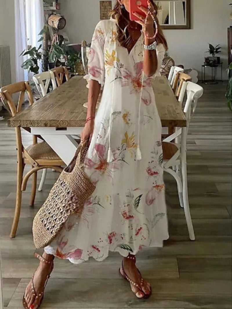Mette | Women's Printed Summer Maxi Dress