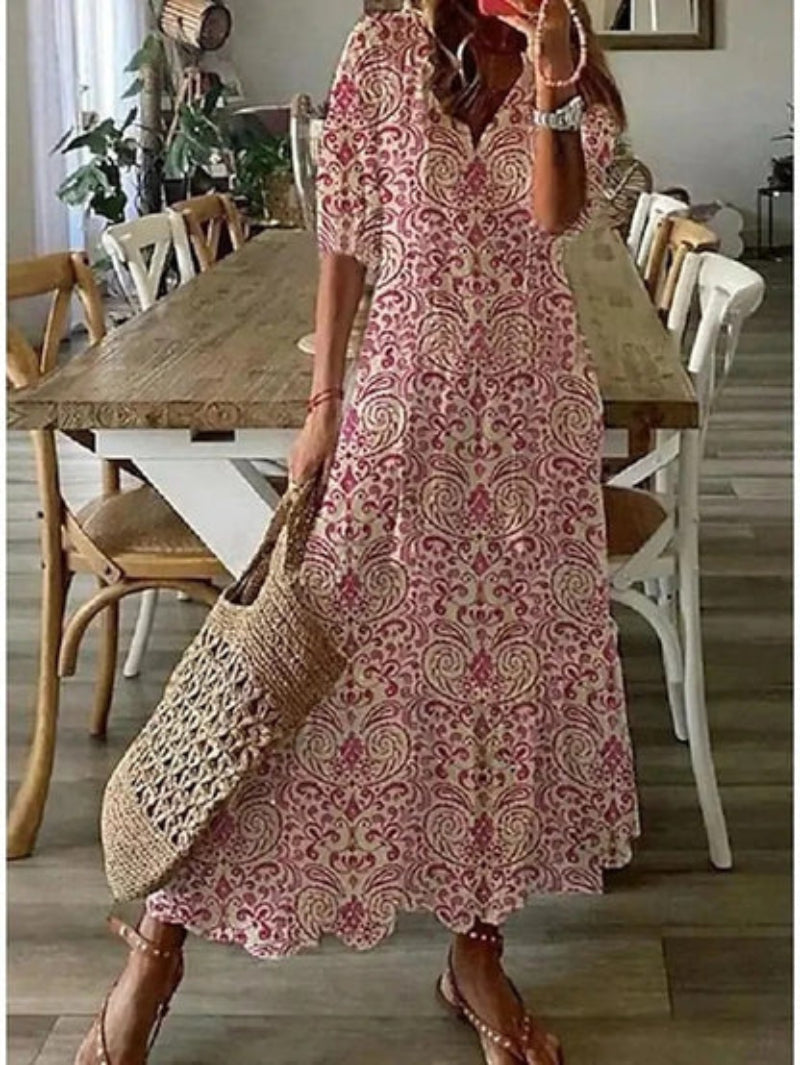 Mette | Women's Printed Summer Maxi Dress