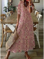 Mette | Women's Printed Summer Maxi Dress