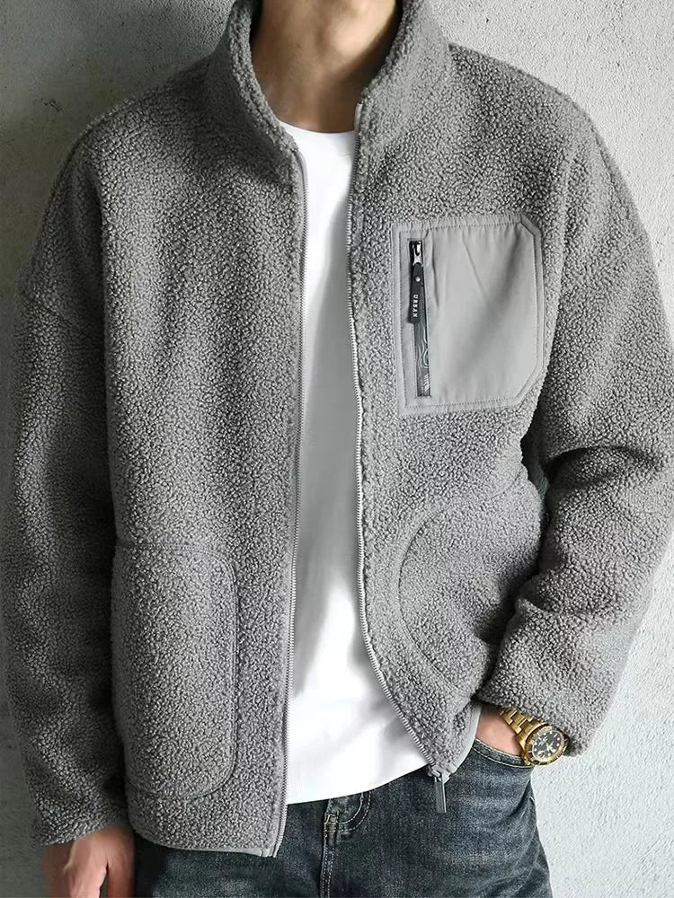 Vaughn - Men's Cozy Fleece Jacket with Zip Pockets