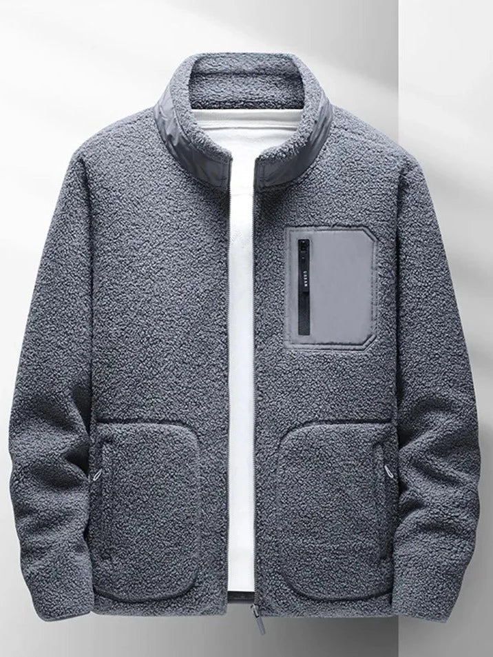 Vaughn - Men's Cozy Fleece Jacket with Zip Pockets