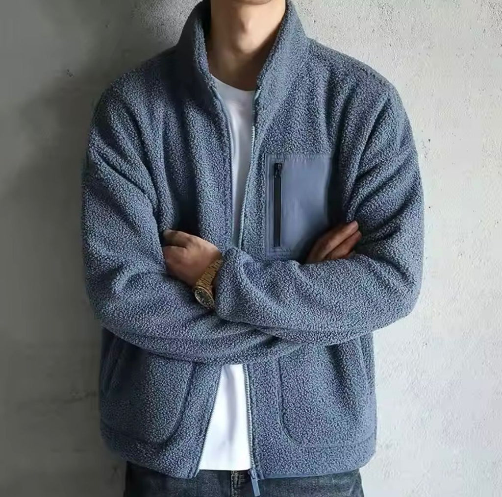Vaughn - Men's Cozy Fleece Jacket with Zip Pockets