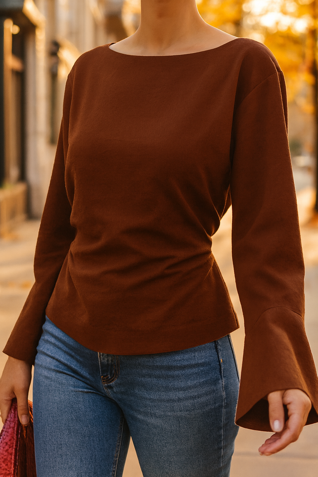 Veda | Women's Elegant Bell Sleeve Going Out Top