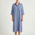 Vestiara - Oversized Striped Maxi Dress