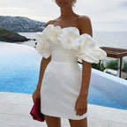 Vivia - Women's Chic Ruffle Cocktail Dress