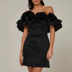Vivia - Women's Chic Ruffle Cocktail Dress