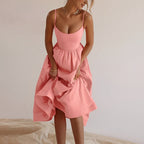 Daphne | Women's Chic Pleated Midi Dress