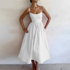 Daphne | Women's Chic Pleated Midi Dress