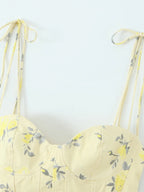 Wren | Women's Floral Corset Top with Peplum Hem