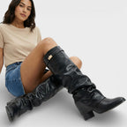 Zahra - Women's Stylish Knee-High Slouch Boots