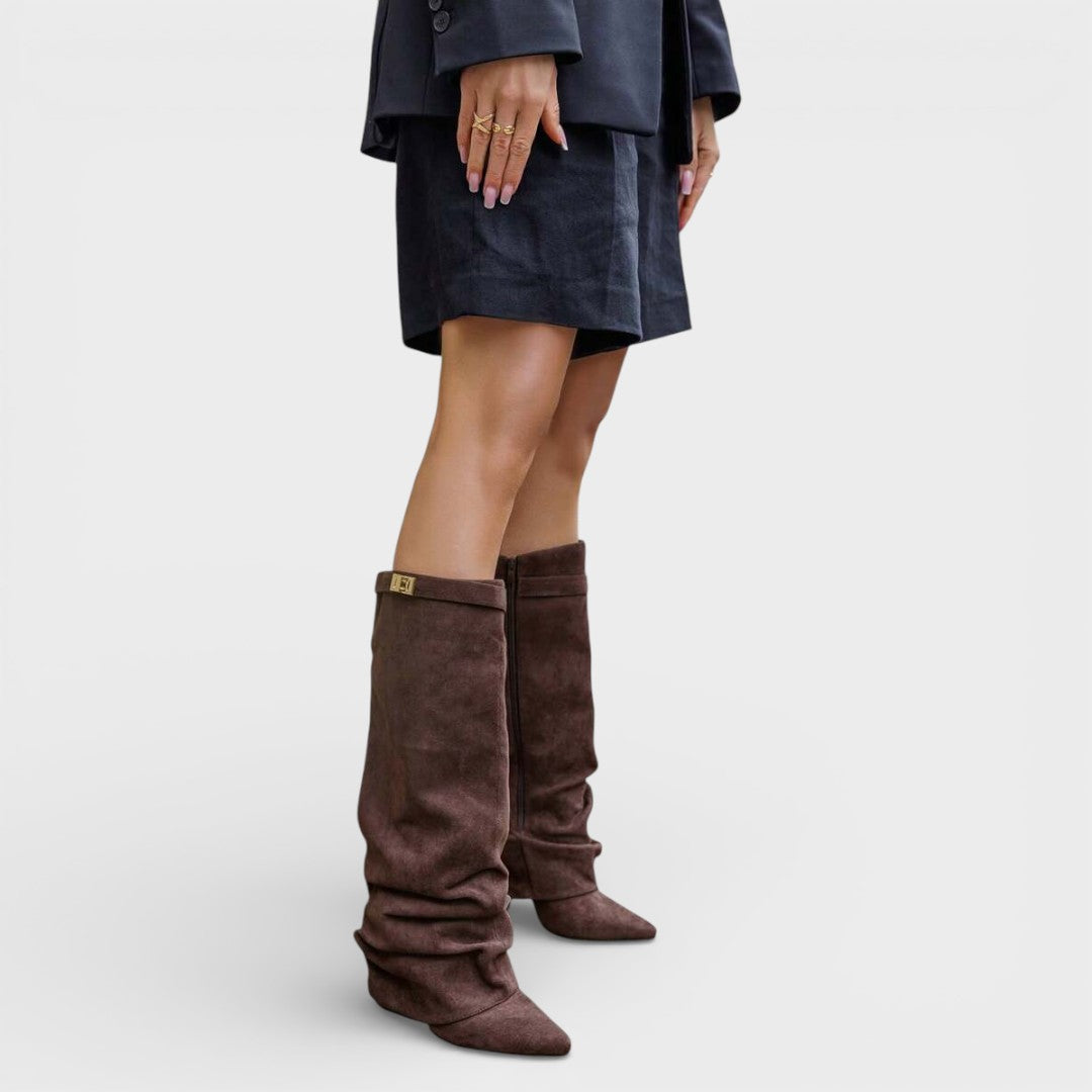 Zahra - Women's Stylish Knee-High Slouch Boots