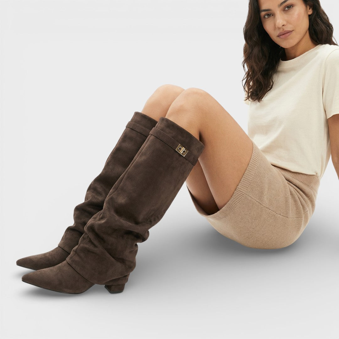 Zahra - Women's Stylish Knee-High Slouch Boots