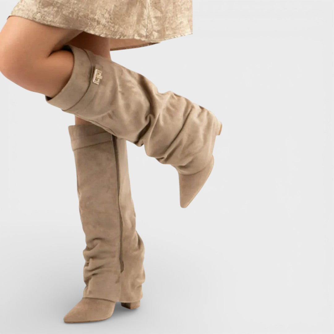 Zahra - Women's Stylish Knee-High Slouch Boots